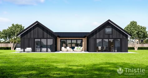 U Shaped Houses, Barn House Kits, Ideas For House, Modern Barn House, Modern Farmhouse Exterior, Shed Homes, Barn Style House, Metal Building Homes, Farmhouse Exterior