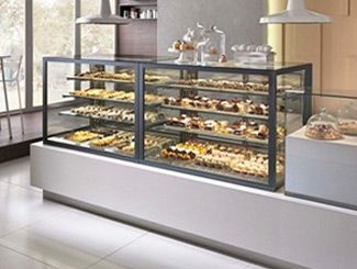 Design Flexibility of Oscartek Systems: Food Service Display Cases and Counters Cake Shop Interior, Cake Shop Design, Bakery Shop Interior, Cafe Counter, Bakery Shop Design, Bakery Interior, Bakery Design Interior, Coffee Shop Interior Design, Bakery Decor