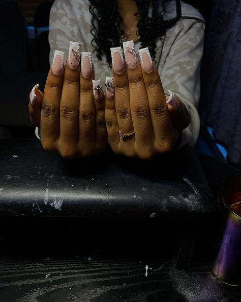 Medium white French with 3d croc print🤍🐊 #nailsnailsnails #nails #explorepage #explore #brocktonnailtech Nails, 3d Croc Print Nails, 3d Croc Nails, Croc Print Nails, Croc Nails, Print Nails, Croc Print, White French, Nail Tech