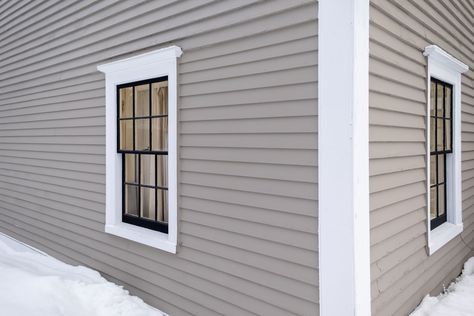 Pvc Window Trim, Alside Siding, Exterior Window Trim Ideas, Window Trim Ideas, Window Trim Styles, Insulated Vinyl Siding, Vinyl Siding House, Siding Choices, Vinyl Window Trim