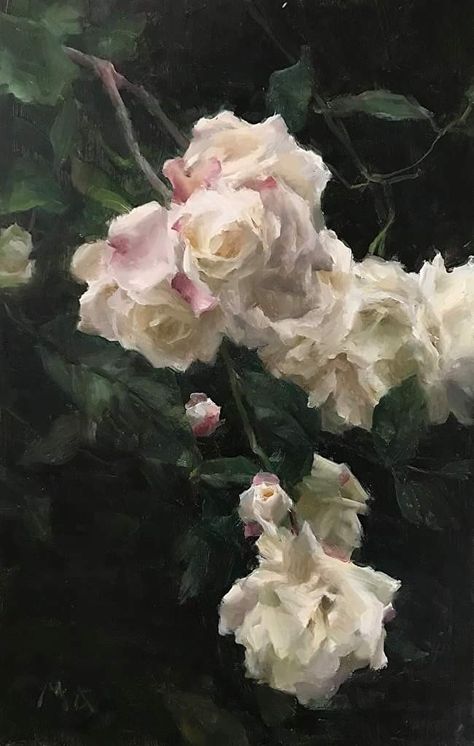 Dennis Perrin, Painting Roses, Rose Oil Painting, Painting Competition, Floral Oil Paintings, Floral Oil, Foto Art, Wedding Art, Rose Painting