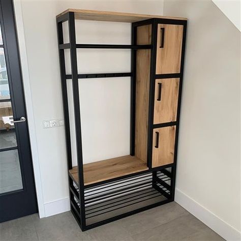 Mens Room Decor, Iron Furniture Design, Steel Furniture Design, Desain Pantry, Welded Furniture, Closet Design Layout, Wood Furniture Design, Industrial Design Furniture, Metal Furniture Design