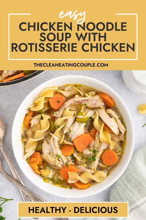 Chicken Noodle Soup Leftover Chicken, Easy Instant Pot Chicken Noodle Soup With Rotisserie Chicken, Chicken Noodle Soup Recipe With Rotisserie Chicken, Chicken Soup With Rotisserie Chicken Crockpot, How To Make Chicken Noodle Soup From Rotisserie Chicken, Quick Rotisserie Chicken Soup, Instant Pot Chicken Noodle Soup With Rotisserie Chicken, Instant Pot Chicken Noodle Soup Rotisserie, Homemade Rotisserie Chicken Noodle Soup