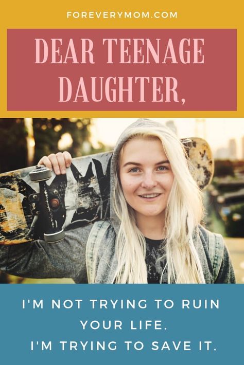 This letter from a mother to her teenage daughter is almost like a mother's love poem. It explains so well the maternal love that protects her child in any circumstance.  #christianparenting #parenting #teenagers #godscalling #motherhood #motherdaughter #motherlylove #mamabear Raising A Teenage Daughter, To My Teenage Daughter Quotes, To My Teenage Daughter, Poems About Mothers Love, Teenage Daughter Quotes, Girls Advice, Raising Teenagers, Parenting Girls