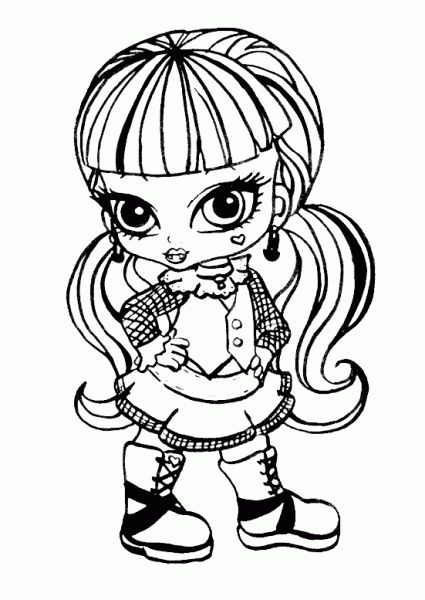 Dibujos De Monster High Bebes Para Colorear Monster High Pictures, Free Coloring Sheets, Paper Doll Template, Monster High Characters, Easy Coloring Pages, Flower Coloring Pages, Drawing Images, Cute Coloring Pages, Mandala Coloring Pages