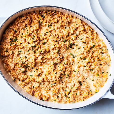 Creamed Dried Sweet Corn with Onion and Chives - Vegetables, sides, vegetarian, fall, Thanksgiving Corn Casseroles, Recipes Corn, Chives Recipe, Side Dishes For Ham, Best Thanksgiving Side Dishes, Best Thanksgiving Recipes, Gluten Free Thanksgiving, 2023 Recipes, Dried Corn