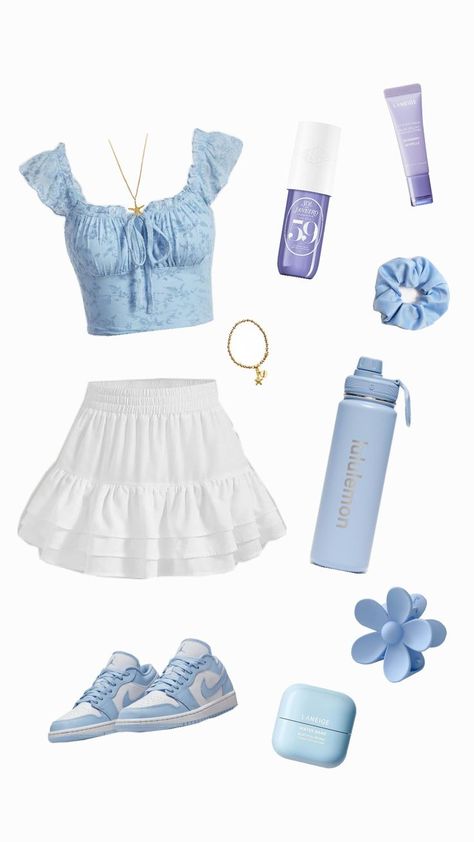 Outfit Inspo For Summer, Cute Dress Outfits, Better Style, Cute Fit, Blue Outfit, Girly Outfits, Character Outfits, Preppy Outfits, Outfits Aesthetic