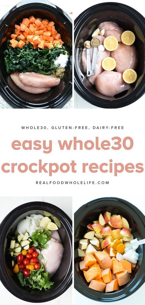 Calorie Board, Whole 30 Crockpot, Whole30 Crockpot Recipes, Easy Whole 30, Whole 30 Crockpot Recipes, Resep Makanan Beku, Easy Whole 30 Recipes, Makanan Diet, Recipe 30