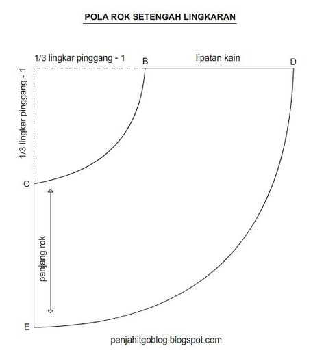 gambar pola rok setengah lingkaran berikut keterangannya Pola Rok, Detail Couture, Projek Menjahit, Dress Patterns Diy, Patterns Of Fashion, Sewing Tutorials Clothes, Fashion Sewing Tutorials, Diy Skirt, Fashion Tutorial