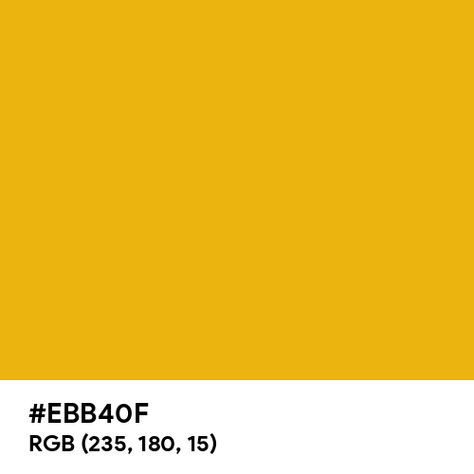 Persian Gold color hex code is #EBB40F Gold Color Hex, Paint For Kitchen Walls, Split Complementary Colors, Hexadecimal Color, Rgb Color Wheel, Dandelion Yellow, Rainbow Palette, Web Colors, Gold Color Palettes