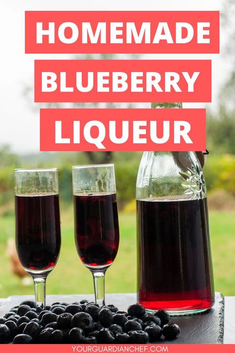 Homemade blueberry liqueur Blueberry Drinks Alcohol, Blueberry Liquor, Homemade Liqueur, Homemade Liqueur Recipes, Blueberry Drinks, Cordial Recipe, Homemade Limoncello, Homemade Alcohol, Homemade Liquor