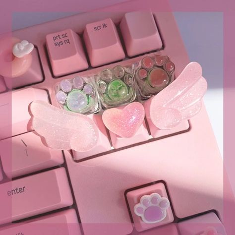 Just found this amazing item on AliExpress. Check it out! $0.99  84％ Off | Personalized Keycaps Cute Wings Crystal Key cap Handmade Mechanical Keyboard R4 Keys PBT Color Keycaps Anime Cute Wings, Mini Keyboard, Key Cap, Key Caps, Keyboard Cover, Kawaii Aesthetic, Wrist Support, Kawaii Shop, Mechanical Keyboard