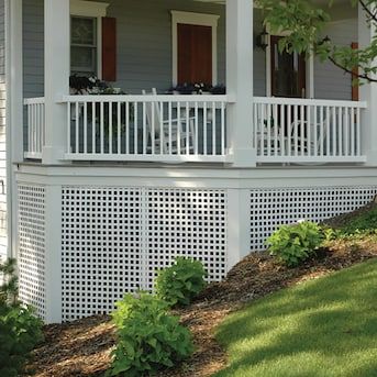 Screen Porch Panels, Lattice Ideas, Porch Lattice, Privacy Lattice, Vinyl Deck Railing, Lattice Deck, Plastic Lattice, Deck Skirting, Porch Kits