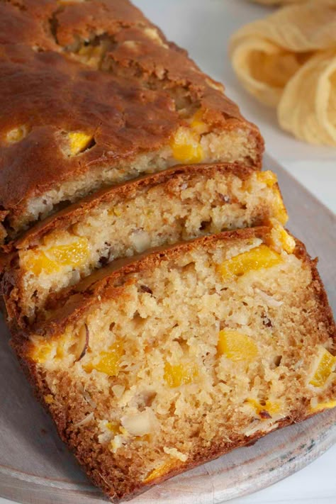 Banana Mango Bread, Mango Coffee Cake, Mango Baking Recipes, Mango Puff Pastry, Mango Bread Recipe, Mango Bread Recipe Hawaii, Recipes With Mango, Mango Cake Recipe, Mango Pound Cake Recipe