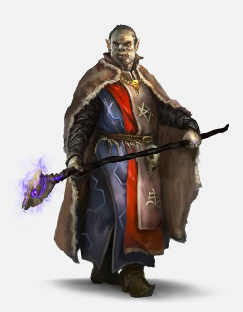 Orc Priest, Orc Wizard, Half Orc, Pathfinder Character, Fantasy Figures, Pathfinder Rpg, Fantasy Races, Dungeons Dragons, Dungeons And Dragons Characters