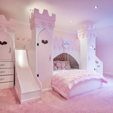 Castle Bedroom Kids, Princess Bunk Beds, Princess Kids Room, Princess Castle Bed, Bunk Beds For Girls Room, Bunk Beds For Boys Room, Bed For Girls Room, Girls Bunk Beds, Princess Bedrooms