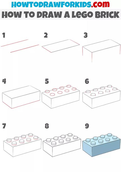 Lego Sketch Drawing, Lego Drawing Ideas, Lego Block Drawing, Lego Drawing Easy, Lego Art Drawing, Lego Doodle, Lego Sketch, Lego Drawing, Procreate Practice