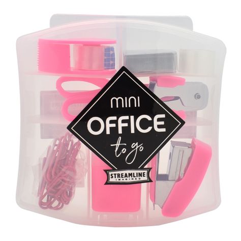 NEW Small Work Desk, Mint Office, Work Desk Organization, Pink Office Supplies, Closet Solutions, Office Toys, Mini Office, Raffle Baskets, Toddler Christmas Gifts