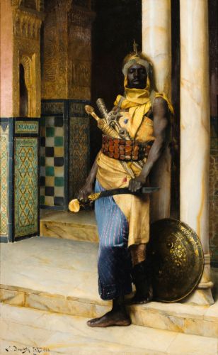 Ludwig Deutsch GUARDING THE PALACE 300,000 — 500,000 EUR 340,455 - 567,425USD LOT SOLD. 2,289,000 EUR (2,597,672 USD) Biblical Hebrew, Afrocentric Art, Historical Art, European Art, African History, Arte Fantasy, Royal Palace, Dark Ages, Classical Art