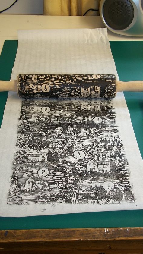 Art Techniques, Art Education, Textil Design, Monoprint, Lino Print, Linoleum, Teaching Art, Art Plastique, Rolling Pin