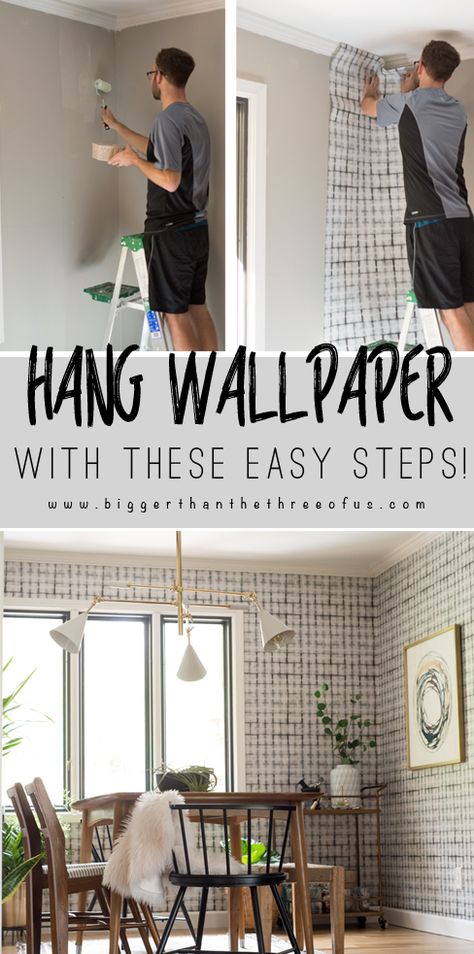 How To Hang Wallpaper Without Paste, Wallpaper Diy Tutorials, Random Wall Ideas, Wallpaper For Beginners, Wallpaper Application Tips, Wallpaper Hanging Tips, Easiest Wallpaper To Apply, Hanging Wallpaper With Paste, Diy Wallpaper Decor