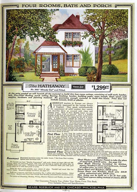 People Used To Order Sears ‘Home Kits’ From A Catalog In The Early 1900s And Some Are Still Standing Today | Bored Panda Sears Craftsman Houses, Sears House Plans, 1900s House, Sears Catalog Homes, Sears Kit Homes, Vintage Floor Plans, Vintage House Plans, Interior Vintage, Casas The Sims 4