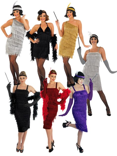 1920s Outfit Ideas, Gangster Fancy Dress, Charleston Costume, Estilo Charleston, 1920s Outfit, Gatsby Party Outfit, 1920s Flapper Costume, Flapper Outfit, Gatsby Party Dress