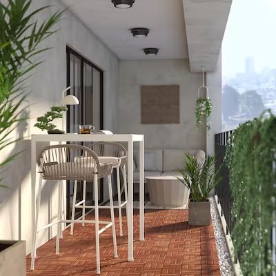 segeron - Search - IKEA Ikea Terrace Ideas, Outdoor Bar Table And Stools, Small Patio Set Up Ideas, Balcony Dining Ideas, Balcony Bar Ideas, Balcony Workspace, Ikea Balcony Ideas, Balcony Dining Table, Ikea Balcony