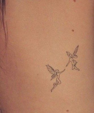 fairy tattoo ideas Tattoo For Four Siblings, Tatoos Matching Bff, Sweet Matching Tattoos, Matching Women Tattoos, Sister Symbols Tattoos, Childhood Memories Tattoo Ideas, Fairy Patchwork Tattoo, Tattoos For Lost Siblings, Five Siblings Tattoo