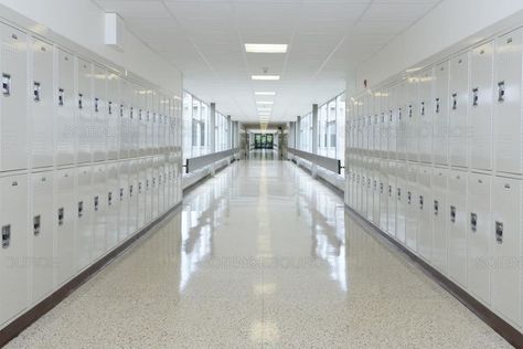 hallways of the school Aesthetic School Hallway, School Hallway Aesthetic, High School Hallway, High School Design, School Hallway, School Hall, School Building Design, School Background, School Hallways