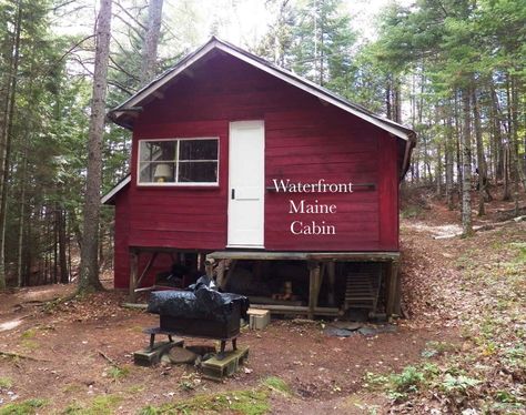 Maine Cabin, Building Construction Materials, Waterfront Cabins, Cabins For Sale, Travel Savings, Real Estate Information, Water Bodies, Manufactured Home, Building Construction