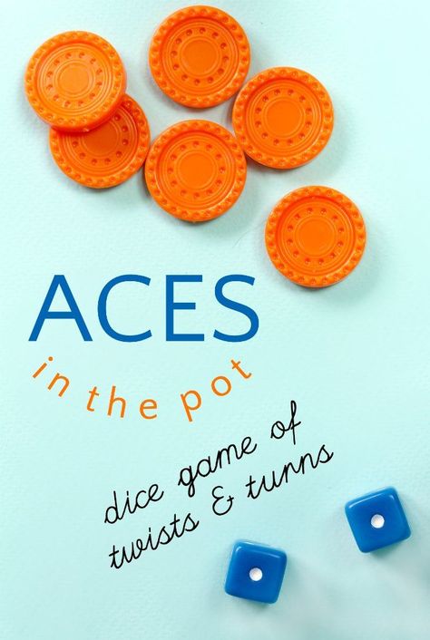 Aces in the pot is one of the best dice games of luck. This family game can turn on a dice, and is full of surprises. Because it rests on chance instead of skill, kids of all ages can succeed and enjoy playing. #familygames #games #dicegames Gambling Party Games, Games Of Chance Ideas, Pocket Games Diy, 50th Games, Latchkey Activities, Game Schooling, Family Card Games, Minute To Win, Fun Card Games