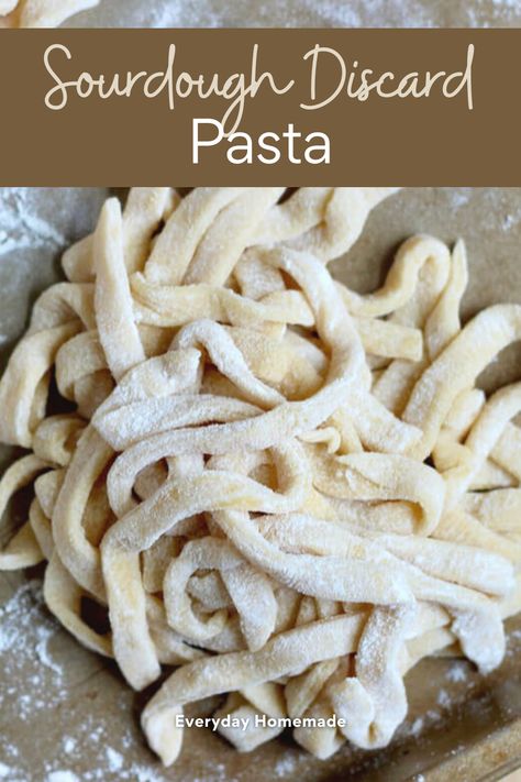 Repurpose sourdough discard into delicious homemade pasta with our easy Sourdough Discard Pasta recipe! Perfect for beginners, it's a quick way to make flavorful noodles from scratch. Skip the waste and enjoy a simple and satisfying pasta-making experience. Discard Pasta, Sourdough Pasta Recipe, Sourdough Pasta, Homemade Pasta Noodles, Noodles From Scratch, Homemade Sourdough Bread Recipes, Noodle Recipes Homemade, Easy Homemade Pasta, Recipe Using Sourdough Starter