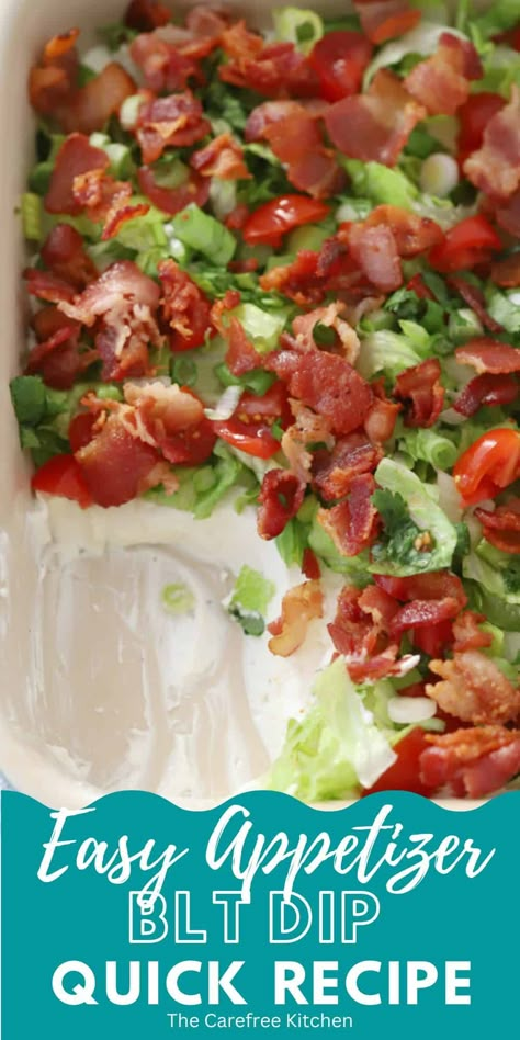 Blt Dip Recipe, Blt Dip, Baked Appetizers, Classic Sandwich, Appetizers Easy Finger Food, Best Appetizer Recipes, Quick And Easy Appetizers, Dip Recipes Easy, Cold Appetizers