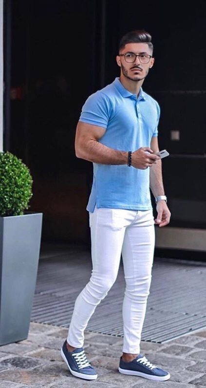 White Jeans Outfit Men, Mens Casual Suits, Jeans Outfit Men, White Jeans Men, White Jeans Outfit, Mens Summer Outfits, Mens Casual Outfits Summer, Men Fashion Casual Shirts, Stylish Men Casual