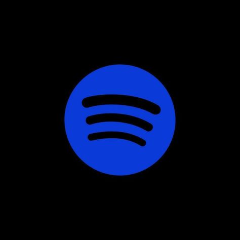 Black And Blue Icons For Apps, Blue And Black Widget, Black And Blue App Icons, Black Spotify Icon, Blue Cyberpunk, Black And Blue Icons, Dark Blue Icons, Spotify Icon, Black And Blue Wallpaper