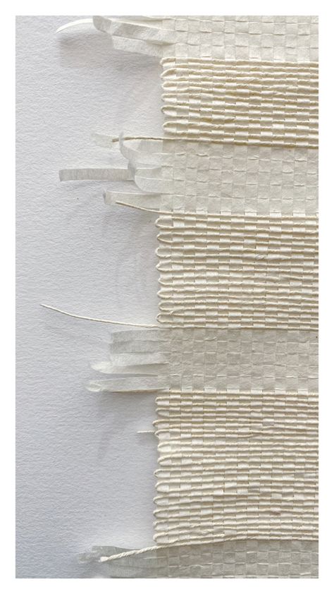 paper art, paper weaving, weaving pattern, textile design, weaving process Textile Paper Art, Woven Paper Art, Paper Weaving Patterns Design, Paper Weaving Art, Weaving With Paper, Weaving Sculpture, Weaving Paper, Paper Stitching, Paper Weave