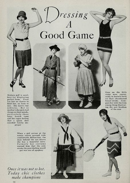 1920s Sportswear Women, 1920 Sportswear, Historical Sportswear, 1920s Sportswear, Hamlet Costume, Vintage Activewear, 19s Fashion, Single Or Taken, Gatsby Style Dresses