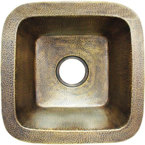 Linkasink BLD105 AB Builders 16-1/2" Undermount | Build.com Close In Garage, Living Room Pool, Basement Media Room, Home Wine Bar, Bar Remodel, Bar Sinks, Copper Bar Sink, Rocky River, Drain Opener