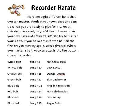 Recorder Karate, Recorder Songs, Music Bulletin Boards, Music Class Activities, Karate Belt, Music Teaching Resources, Song Ideas, Music Lesson Plans, Elementary Teaching