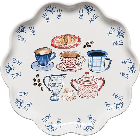 Amazon.com | Now Designs Shaped Dish Serveware, W7.25 x L7.15in, Coffee Break: Dinnerware & Serveware Easy Pottery Painting, Easy Pottery Painting Ideas, Easy Pottery, Pottery Painting Ideas, Tiny Treats, Hygge Home, Marketing Images, Window Shopping, Fashion Toys