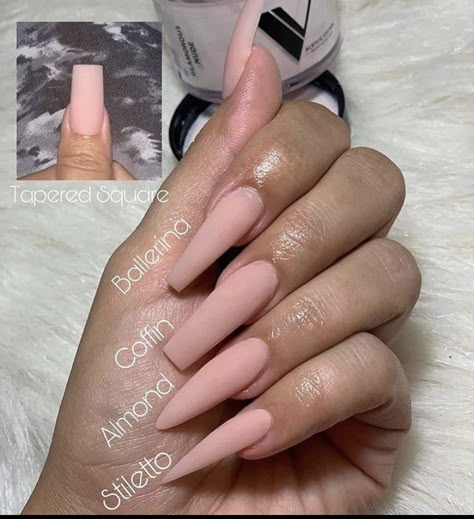 Types Of Nails Shapes, Ballerina Nails Shape, Ballerina Acrylic Nails, Ballerina Nails Designs, Pink Nail Art Designs, Acrylic Nail Shapes, Ballerina Nails, Acrylic Nails Coffin Short, Pedicure Nail Art