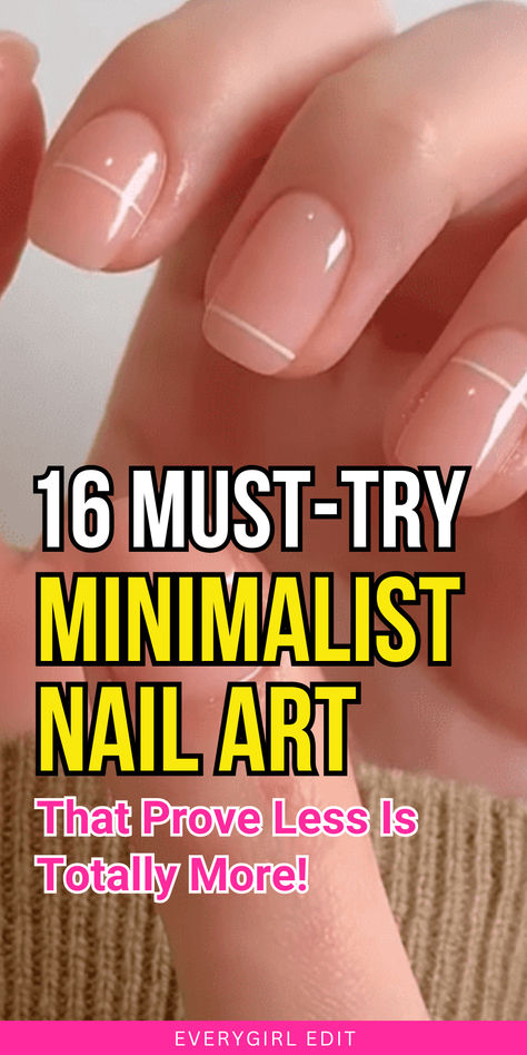 minimalist nail art, minimalist nails, minimalist nail designs. Gel Nail Designs Minimalist, Nail Art Liner Design, Single Line Nail Art, Nails With Simple Line Design, Nude Nails Minimalist Design, Small White Nail Designs, Minimalist Line Art Nails, Class Nails Simple, Simple Finger Nail Designs