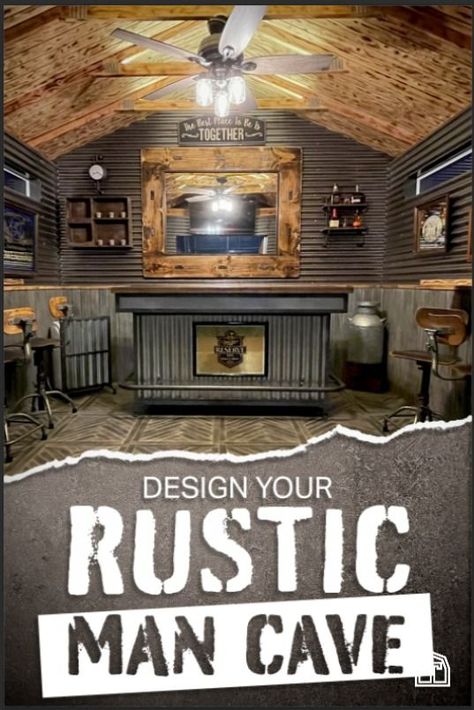 Shed Pub, Diy Man Cave, Country Man Cave, Man Cave Paintings, Cozy Pub, Shed Design Ideas, Attic Man Cave, Man Cave Colors, Best Man Caves