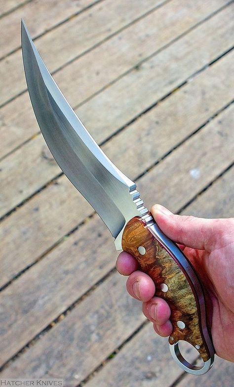 Knife Shapes Design, Curved Knife, Beautiful Knife, Knife Collection, Knife Design, Cool Knives, Custom Knife, Man Up, Handmade Knives