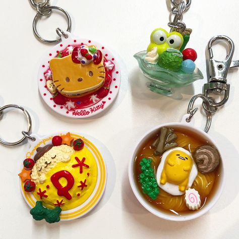 Japanese Keychain, Food Keychains, Sanrio Food, Food Keychain, Food Charms, Bag Keychain, Kawaii Phone Case, Food Accessories, Kawaii Food