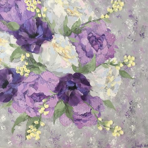 Purple Theme Painting Ideas, Purple Floral Art, Purple Paintings Aesthetic, Purple Rose Painting, Purple Flower Art, Purple Oil Painting, Violet Painting, Purple Flower Aesthetic, Easy Purple Painting Ideas