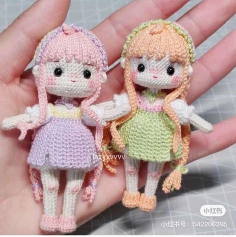 Amigurumi Sweet Doll Free Crochet Pattern - Amigurumi Crochet Parrot, Crochet Doll Clothes Free Pattern, Doll Patterns Free, Crochet Dolls Free Patterns, Pola Amigurumi, Easy Crochet Baby, Crochet Doll Clothes, Crochet Fashion Patterns, Diy Crochet Projects