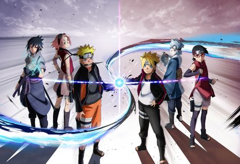 Naruto x Boruto Wallpaper [NxB Ninja Tribes] by maxiuchiha22 on DeviantArt Kurama Susanoo, Boruto Episodes, Naruto Team 7, Boruto And Sarada, Naruto Teams, Dragon City, Boruto Next Generation, Manga Naruto, Uzumaki Boruto