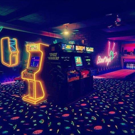 Dark Arcade, Arcade Aesthetic, Arcade Retro, Arcade Room, New Retro Wave, 80s Aesthetic, Vaporwave Aesthetic, Retro Arcade, Neon Aesthetic